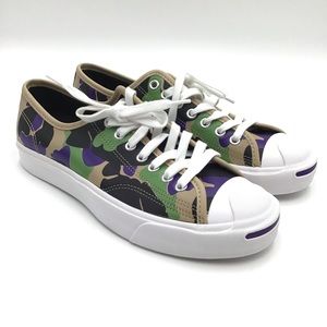 Converse Jack Purcell unisex camo leather sneaker women 9 men 7.5